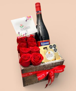 Box tinto - rosas
